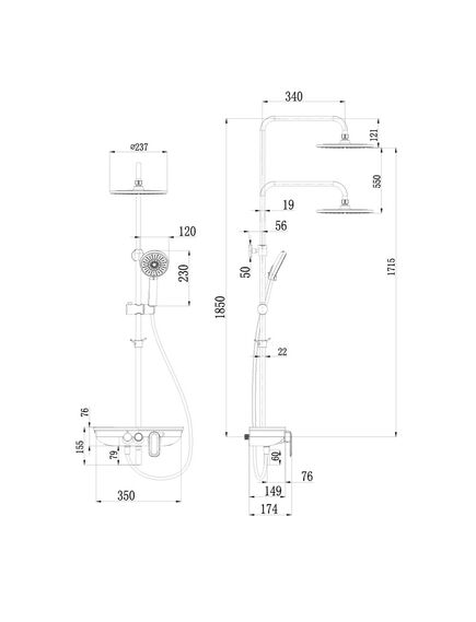 Купить Смеситель Lemark Tropic LM7012BL для ванны и душа (lm7012bl) по цене 39870 руб., в Санкт-Петебруге в интернет магазине 100-Систем, а также дургие товары LEMARK из раздела Душевые стойки и Душевые стойки, системы, панели, гарнитуры