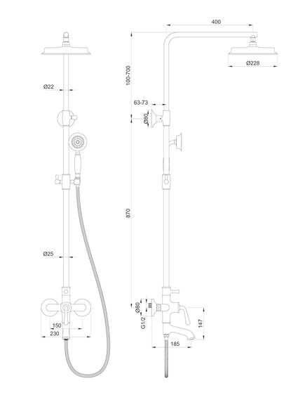 Купить Душевая система WONZON & WOGHAND STEAM, Хром (WW-88739008-CR) (ww-88739008-cr) по цене 64903 руб., в Санкт-Петебруге в интернет магазине 100-Систем, а также дургие товары WONZON & WOGHAND из раздела Душевые стойки и Душевые стойки, системы, панели, гарнитуры