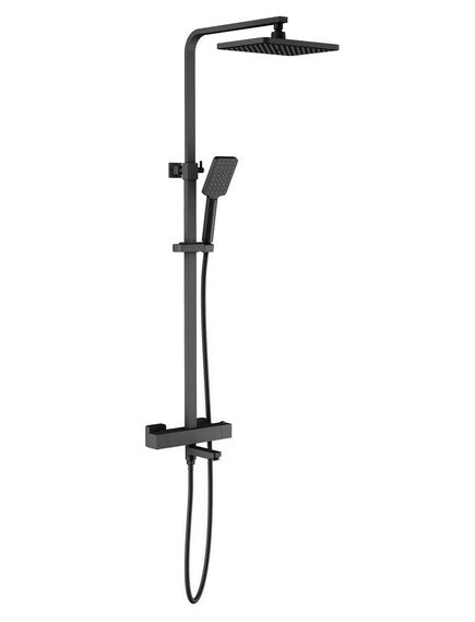Купить Душевая стойка Timo Tetra-Thermo SX-0169/03 с термостатом, черная (sx-0169/03) по цене 73327 руб., в Санкт-Петебруге в интернет магазине 100-Систем, а также дургие товары TIMO из раздела Душевые стойки и Душевые стойки, системы, панели, гарнитуры
