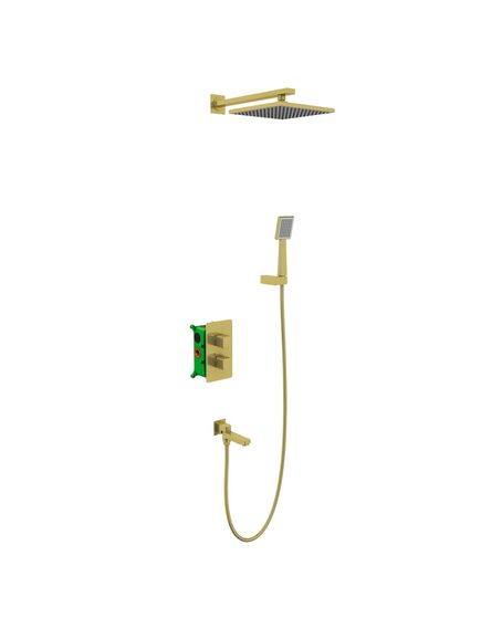 Купить Душевая система с термостатом Timo Petruma SX-5049/17SM Золото матовое (sx-5049/17sm) по цене 102749 руб., в Санкт-Петебруге в интернет магазине 100-Систем, а также дургие товары TIMO из раздела Душевые стойки и Душевые стойки, системы, панели, гарнитуры