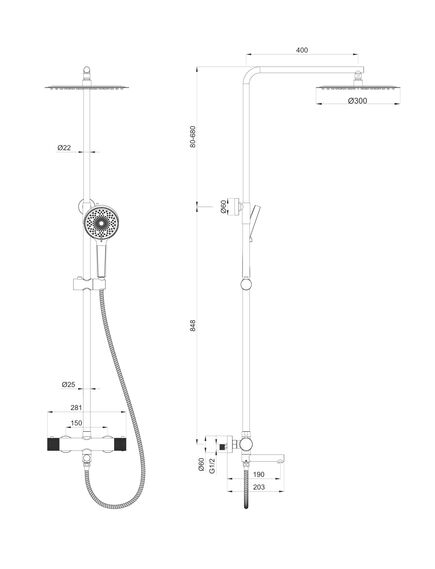Купить Душевая система с термостатом WONZON & WOGHAND, Хром (WW-88739902-CR) (ww-88739902-cr) по цене 52987 руб., в Санкт-Петебруге в интернет магазине 100-Систем, а также дургие товары WONZON & WOGHAND из раздела Душевые стойки и Душевые стойки, системы, панели, гарнитуры