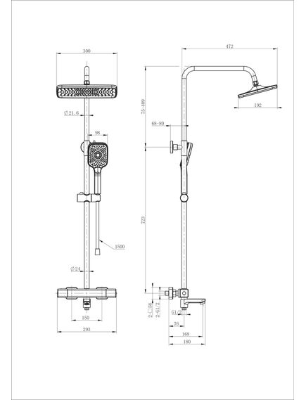 Купить Душевая система с термостатом WONZON & WOGHAND STAY 2, Хром (WW-B3016-T1-CR) (ww-b3016-t1-cr) по цене 42979 руб., в Санкт-Петебруге в интернет магазине 100-Систем, а также дургие товары WONZON & WOGHAND из раздела Душевые стойки и Душевые стойки, системы, панели, гарнитуры