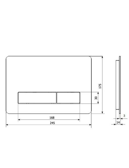 Купить 350/PSM/006-00-00 Смывная клавиша VITRUM METAL SLIM (титан) (350/psm/006-00-00) по цене 19623.56 руб., в Санкт-Петебруге в интернет магазине 100-Систем, а также дургие товары  из раздела Клавиши смыва и Инсталляции
