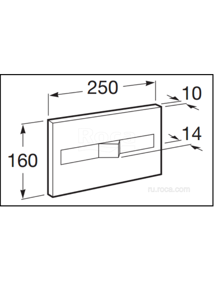 Купить Панель смыва для инсталляции Roca PL-2 890096001 (890096001) по цене 4559.62 руб., в Санкт-Петебруге в интернет магазине 100-Систем, а также дургие товары ROCA из раздела Клавиши смыва и Инсталляции