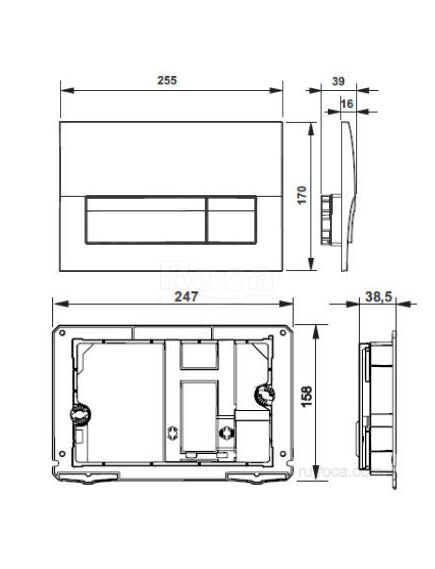 Купить Панель смыва для инсталляции Roca Active В01 хром матовый  8901170B2 (8901170b2) по цене 4734.31 руб., в Санкт-Петебруге в интернет магазине 100-Систем, а также дургие товары ROCA из раздела Клавиши смыва и Инсталляции