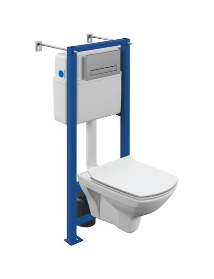 Купить Комплект CARINA XL CO DPL EO slim инсталляция VECTOR кнопка BLICK пластик хром матовый (64440) по цене 24090 руб., в Санкт-Петебруге в интернет магазине 100-Систем, а также дургие товары CERSANIT из раздела Готовые решения и Инсталляции