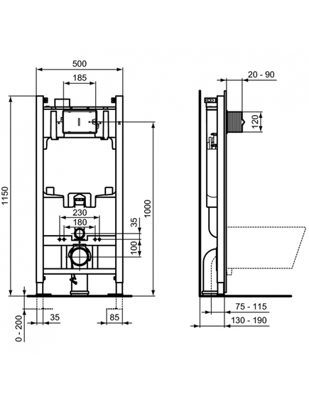 Купить 3 в 1 Промо-комплект 2,0 с инсталляцией PROSYS 2,0 R046367, унитазом TESI AquaBlade® T007901 с сидением и крышкой T352701 (rt007902) по цене 49441.5 руб., в Санкт-Петебруге в интернет магазине 100-Систем, а также дургие товары IDEAL STANDARD из раздела Готовые решения и Инсталляции