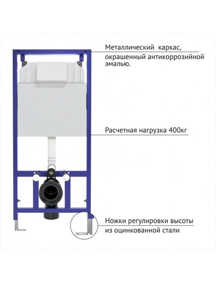 Купить Инсталляция BERGES для скрытого монтажа NOVUM L3 с кнопкой хром глянец (040213) по цене 17980 руб., в Санкт-Петебруге в интернет магазине 100-Систем, а также дургие товары BERGES из раздела Инсталляции для унитазов и Инсталляции