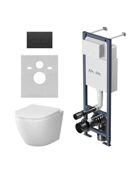 Купить IS110138.741701 Инсталляция EasyFit с клав M черн мат с подвес унит Like Aquaspin с сид м/лифт (is110338.801900) по цене 57690 руб., в Санкт-Петебруге в интернет магазине 100-Систем, а также дургие товары AM.PM из раздела Готовые решения и Инсталляции