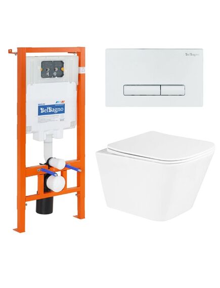 Купить Комплект Унитаз подвесной BelBagno DUE с сиденьем дюропласт с системой Soft Close BB3103CHR/SC Система инсталляции для унитазов BelBagno BB002-80 Клавиша смыва GENOVA BB018-GV-BIANCO (bb3103chr/sc/bb002-80/bb018-gv-bianco) по цене 34990 руб., в Санкт-Петебруге в интернет магазине 100-Систем, а также дургие товары BelBagno из раздела Готовые решения и Инсталляции