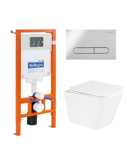 Купить Комплект Унитаз подвесной BelBagno DUE с сиденьем дюропласт с системой Soft Close BB3103CHR/SC Система инсталляции для унитазов BelBagno BB002-80 Клавиша смыва PROSPERO BB005-PR-CHROME (bb3103chr/sc/bb002-80/bb005-pr-chrome) по цене 34990 руб., в Санкт-Петебруге в интернет магазине 100-Систем, а также дургие товары BelBagno из раздела Готовые решения и Инсталляции