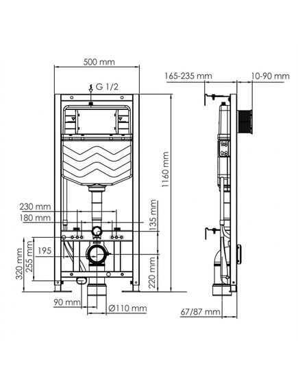 Купить Aller 10TLT.010.ME.MB01 Система инсталляции для унитазов (10tlt.010.me.mb01) по цене 30461 руб., в Санкт-Петебруге в интернет магазине 100-Систем, а также дургие товары WasserKRAFT из раздела Инсталляции для унитазов и Инсталляции