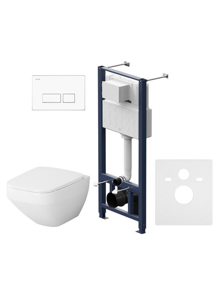 Купить Комплект унитаза с инсталляцией AM.PM Inspire V2.0 FlashClean IS47001.50A1700 с сиденьем Микролифт и клавишей смыва Белый (is47001.50a1700) по цене 67590 руб., в Санкт-Петебруге в интернет магазине 100-Систем, а также дургие товары AM.PM из раздела Готовые решения и Инсталляции