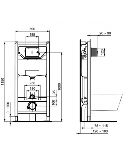 Купить Промо-комплект 4 в 1 Ideal Standard с подвесным унитазом T007901 TESI AquaBlade® с сиденьем и крышкой T352701 TESI, встраиваемой инсталляцией R020467 PROSYS FRAME 120 M и механической панелью смыва R0115AA OLEAS™ M1 (r030501) по цене 38681.94 руб., в Санкт-Петебруге в интернет магазине 100-Систем, а также дургие товары IDEAL STANDARD из раздела Готовые решения и Инсталляции