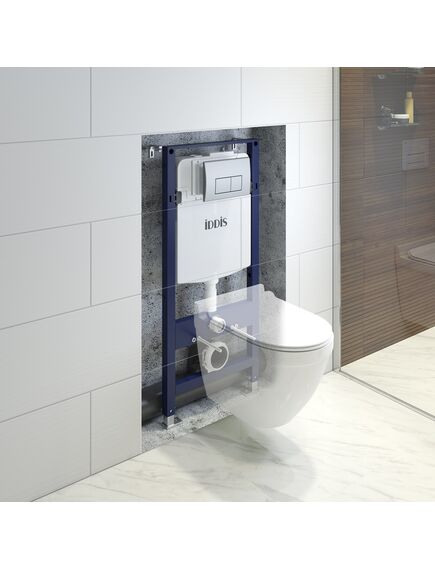 Купить Комплект 2 в 1: инсталляция и клавиша смыва, хром, Optima Home, IDDIS, OPH00GCi32K (oph00gci32k) по цене 23590 руб., в Санкт-Петебруге в интернет магазине 100-Систем, а также дургие товары IDDIS из раздела Инсталляции для унитазов и Инсталляции