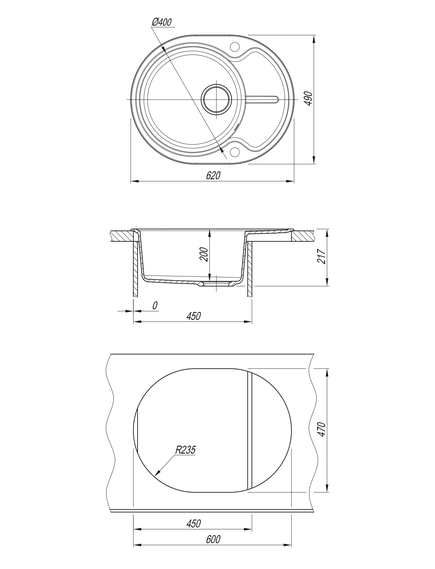 Купить Кухонная мойка БЕРТА 620 (25.040.b0620.401) по цене 5824 руб., в Санкт-Петебруге в интернет магазине 100-Систем, а также дургие товары Dr. Gans из раздела Врезные мойки и Кухонные мойки
