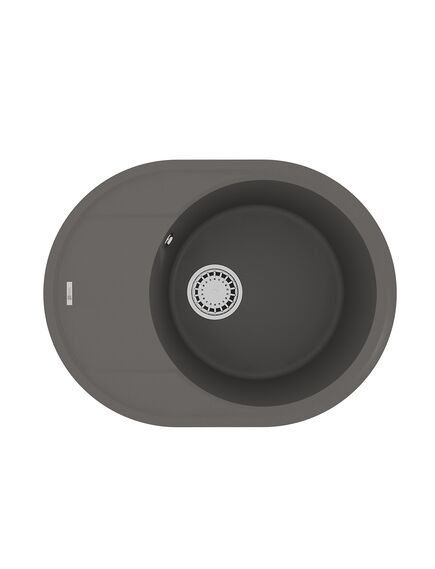 Купить Кухонная мойка Lemark LACHA 620 врезная овальная с крылом из кварцгранита цвет: Серый шёлк (9910053) по цене 15090 руб., в Санкт-Петебруге в интернет магазине 100-Систем, а также дургие товары LEMARK из раздела Врезные мойки и Кухонные мойки