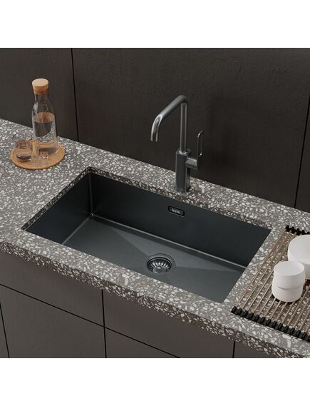 Купить Мойка, нерж. сталь, универсального монтажа, графит, 740*440, Edifice, IDDIS, EDI74G0i77 (edi74g0i77) по цене 46190 руб., в Санкт-Петебруге в интернет магазине 100-Систем, а также дургие товары IDDIS из раздела Врезные мойки и Кухонные мойки