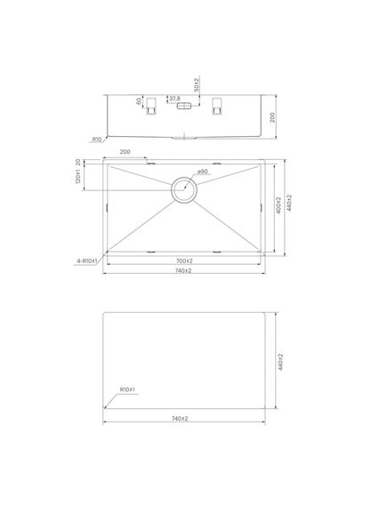 Купить Мойка, нерж. сталь, универсального монтажа, графит, 740*440, Edifice, IDDIS, EDI74G0i77 (edi74g0i77) по цене 46190 руб., в Санкт-Петебруге в интернет магазине 100-Систем, а также дургие товары IDDIS из раздела Врезные мойки и Кухонные мойки