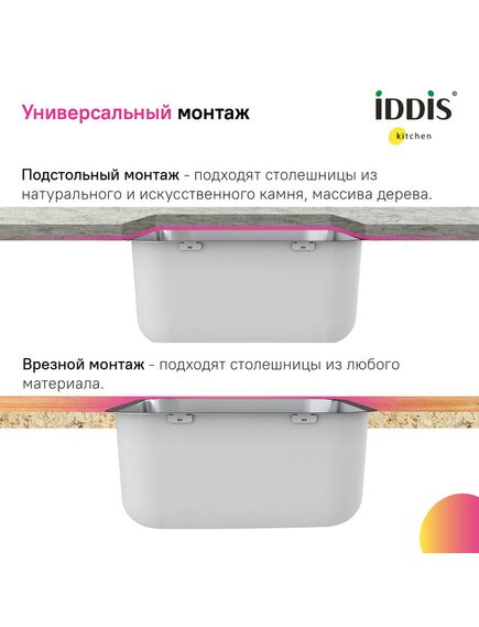 Купить Мойка, нерж. сталь, сатин, 533*433, Mate, IDDIS, MAT53S0i77 (mat53s0i77) по цене 14290 руб., в Санкт-Петебруге в интернет магазине 100-Систем, а также дургие товары IDDIS из раздела Врезные мойки и Кухонные мойки