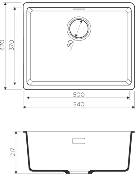 Купить Кухонная мойка Omoikiri Kata-54-U-BL (4993410) по цене 17988 руб., в Санкт-Петебруге в интернет магазине 100-Систем, а также дургие товары Omoikiri из раздела Врезные мойки и Кухонные мойки