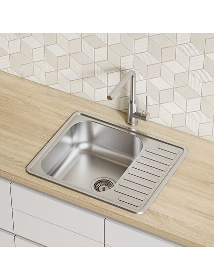 Купить Мойка с сифоном арт. S11UPS0i84, нерж. сталь, шелк, 585*485, Strit S, IDDIS, STR58SDi77S (str58sdi77s) по цене 8790 руб., в Санкт-Петебруге в интернет магазине 100-Систем, а также дургие товары IDDIS из раздела Врезные мойки и Кухонные мойки