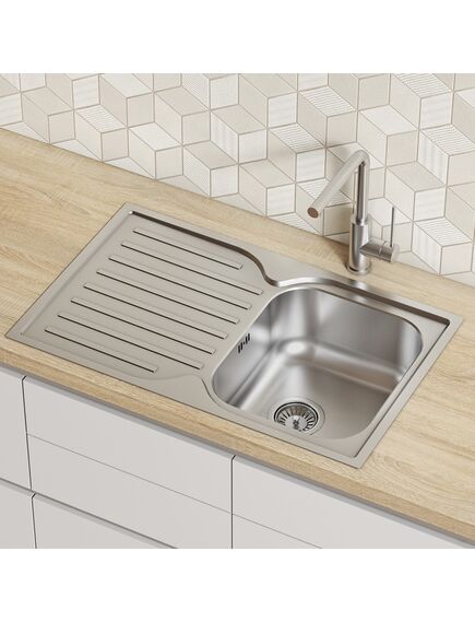 Купить Мойка с сифоном арт. S11UPS0i84, нерж. сталь, шелк, 780*480, Strit S, IDDIS, STR78SDi77S (str78sdi77s) по цене 10990 руб., в Санкт-Петебруге в интернет магазине 100-Систем, а также дургие товары IDDIS из раздела Врезные мойки и Кухонные мойки