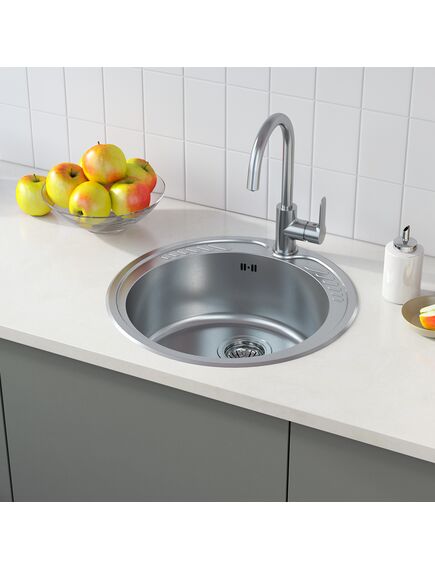 Купить Мойка с сифоном арт. S11UPS0i84, нерж. cталь, шелк, D490, Suno S, IDDIS, SUN49S0i77S (sun49s0i77s) по цене 8290 руб., в Санкт-Петебруге в интернет магазине 100-Систем, а также дургие товары IDDIS из раздела Врезные мойки и Кухонные мойки