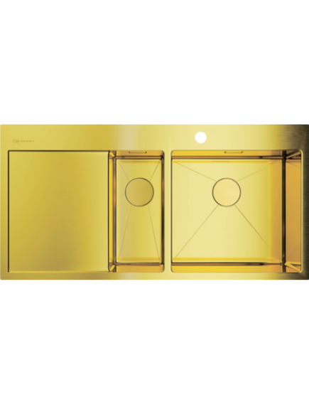 Купить Кухонная мойка Omoikiri Akisame 100-2-LG-R (4973090) по цене 98888 руб., в Санкт-Петебруге в интернет магазине 100-Систем, а также дургие товары Omoikiri из раздела Двойные мойки и Кухонные мойки