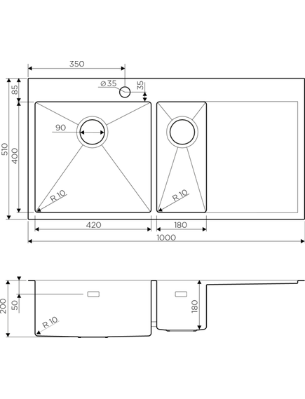 Купить Кухонная мойка Omoikiri Akisame 100 L IN Нержавеющая сталь 4973544 (4973544) по цене 69788 руб., в Санкт-Петебруге в интернет магазине 100-Систем, а также дургие товары Omoikiri из раздела Двойные мойки и Кухонные мойки