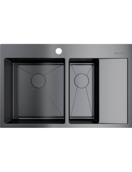 Купить Кухонная мойка Omoikiri Akisame 78-2-GM-L (4973101) по цене 73288 руб., в Санкт-Петебруге в интернет магазине 100-Систем, а также дургие товары Omoikiri из раздела Двойные мойки и Кухонные мойки
