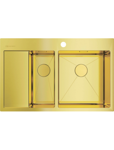 Купить Кухонная мойка Omoikiri Akisame 78-2-LG-R (4973088) по цене 73288 руб., в Санкт-Петебруге в интернет магазине 100-Систем, а также дургие товары Omoikiri из раздела Двойные мойки и Кухонные мойки