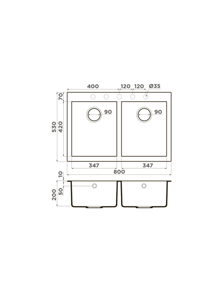 Купить Кухонная мойка Omoikiri Bosen 80-2-GR Tetogranit/leningrad grey (4993569) по цене 47588 руб., в Санкт-Петебруге в интернет магазине 100-Систем, а также дургие товары Omoikiri из раздела Двойные мойки и Кухонные мойки