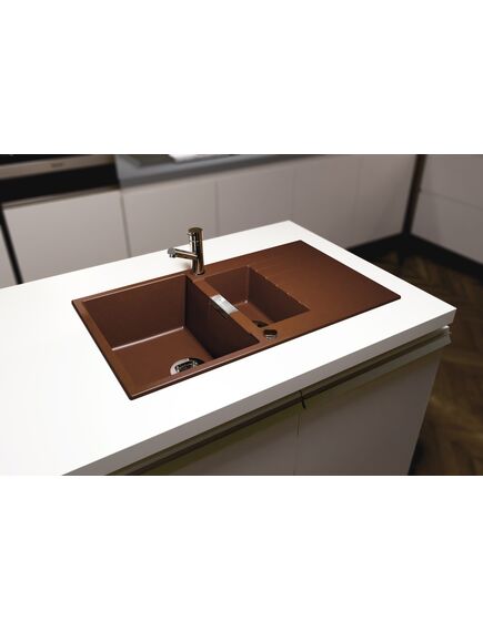 Купить Кухонная каменная мойка TOLERO Loft TL-860 черная (473905) по цене 15900 руб., в Санкт-Петебруге в интернет магазине 100-Систем, а также дургие товары TOLERO из раздела Двойные мойки и Кухонные мойки
