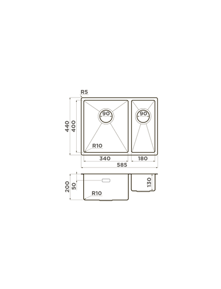 Купить Кухонная мойка Omoikiri Taki 58-2-U/IF-IN-L (4993768) по цене 55388 руб., в Санкт-Петебруге в интернет магазине 100-Систем, а также дургие товары Omoikiri из раздела Интегрированные мойки и Кухонные мойки