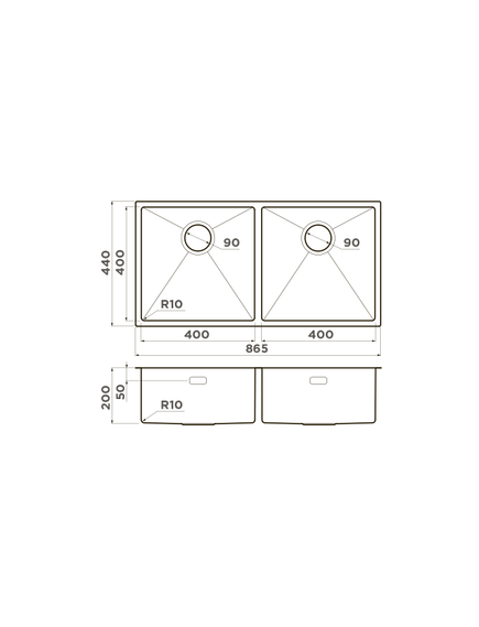 Купить Кухонная мойка Omoikiri Taki 86-2-U/IF-LG 4993792 Светлое золото (4993792) по цене 69288 руб., в Санкт-Петебруге в интернет магазине 100-Систем, а также дургие товары Omoikiri из раздела Двойные мойки и Кухонные мойки