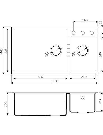 Купить Кухонная мойка Omoikiri Tedori 85-2-U-SA Tetogranit/бежевый (4993942) по цене 46488 руб., в Санкт-Петебруге в интернет магазине 100-Систем, а также дургие товары Omoikiri из раздела Двойные мойки и Кухонные мойки