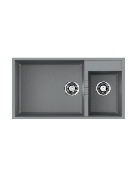Купить Кухонная мойка Omoikiri Tedori 85-2-U-GR Tetogranit/leningrad grey (4993542) по цене 46488 руб., в Санкт-Петебруге в интернет магазине 100-Систем, а также дургие товары Omoikiri из раздела Двойные мойки и Кухонные мойки