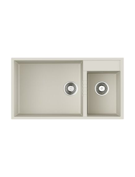 Купить Кухонная мойка Omoikiri Tedori 85-2-U-WH 4993943 Белый (4993943) по цене 46488 руб., в Санкт-Петебруге в интернет магазине 100-Систем, а также дургие товары Omoikiri из раздела Двойные мойки и Кухонные мойки