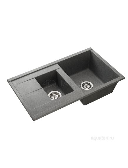 Купить Мойка для кухни из литого мрамора AQUATON Делия 87 серый 1A716232DE230 (1a716232de230) по цене 14718.7 руб., в Санкт-Петебруге в интернет магазине 100-Систем, а также дургие товары AQUATON из раздела Двойные мойки и Кухонные мойки