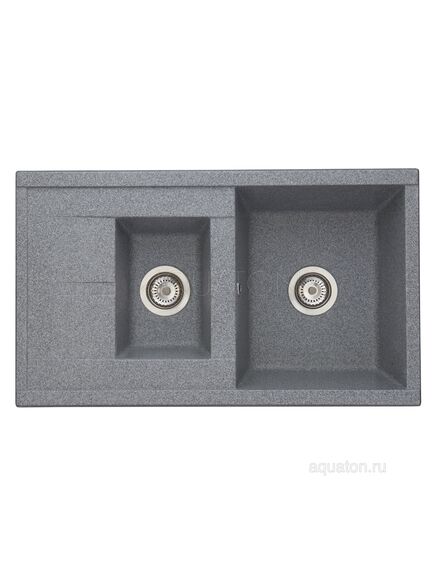 Купить Мойка для кухни из литого мрамора AQUATON Делия 87 серый 1A716232DE230 (1a716232de230) по цене 14718.7 руб., в Санкт-Петебруге в интернет магазине 100-Систем, а также дургие товары AQUATON из раздела Двойные мойки и Кухонные мойки
