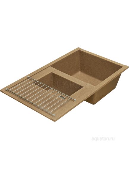 Купить Мойка для кухни из литого мрамора AQUATON Делия 87 терракотовый 1A716232DE270 (1a716232de270) по цене 14718.7 руб., в Санкт-Петебруге в интернет магазине 100-Систем, а также дургие товары AQUATON из раздела Двойные мойки и Кухонные мойки