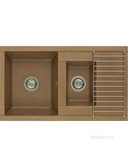 Купить Мойка для кухни из литого мрамора AQUATON Делия 87 терракотовый 1A716232DE270 (1a716232de270) по цене 14718.7 руб., в Санкт-Петебруге в интернет магазине 100-Систем, а также дургие товары AQUATON из раздела Двойные мойки и Кухонные мойки