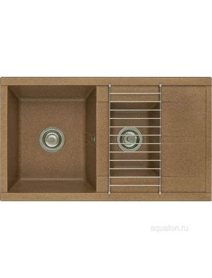 Купить Мойка для кухни из литого мрамора AQUATON Делия 87 терракотовый 1A716232DE270 (1a716232de270) по цене 14718.7 руб., в Санкт-Петебруге в интернет магазине 100-Систем, а также дургие товары AQUATON из раздела Двойные мойки и Кухонные мойки