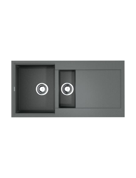 Купить Кухонная мойка Omoikiri Sakaime 100-2-GR Tetogranit/leningrad grey (4993562) по цене 42888 руб., в Санкт-Петебруге в интернет магазине 100-Систем, а также дургие товары Omoikiri из раздела Двойные мойки и Кухонные мойки