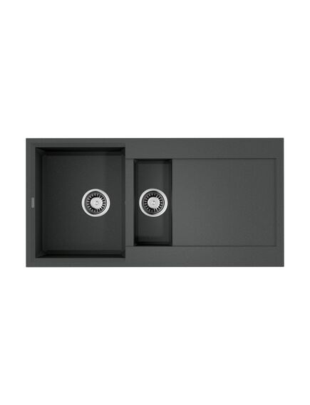 Купить Кухонная мойка Omoikiri Sakaime 100-2-PL Tetogranit/платина (4993899) по цене 42888 руб., в Санкт-Петебруге в интернет магазине 100-Систем, а также дургие товары Omoikiri из раздела Двойные мойки и Кухонные мойки