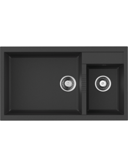 Купить Кухонная мойка Omoikiri Tedori 86-2-LB-BL 4993932 Черный (4993932) по цене 53188 руб., в Санкт-Петебруге в интернет магазине 100-Систем, а также дургие товары Omoikiri из раздела Двойные мойки и Кухонные мойки