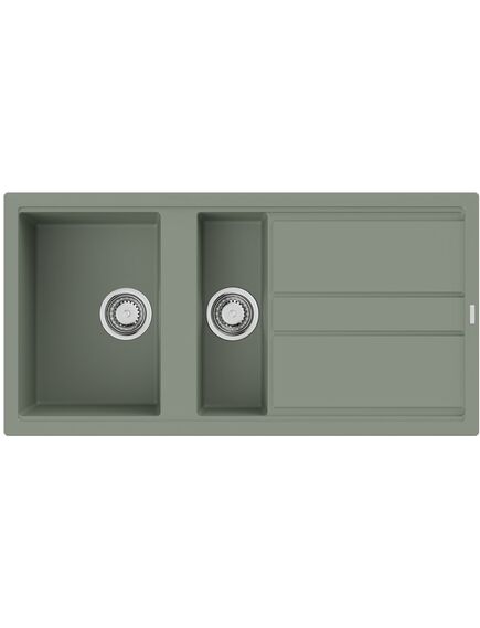 Купить Кухонная мойка Omoikiri Kitagawa 100-2-WG Artceramic/wind green (4993252) по цене 70888 руб., в Санкт-Петебруге в интернет магазине 100-Систем, а также дургие товары Omoikiri из раздела Двойные мойки и Кухонные мойки