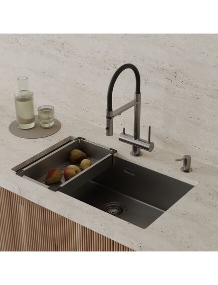 Купить Коландер, нерж. сталь, графит, 426*231, Kitchen Line, IDDIS, KOL23GMi59 (kol23gmi59) по цене 7690 руб., в Санкт-Петебруге в интернет магазине 100-Систем, а также дургие товары IDDIS из раздела Комплектующие и Кухонные мойки