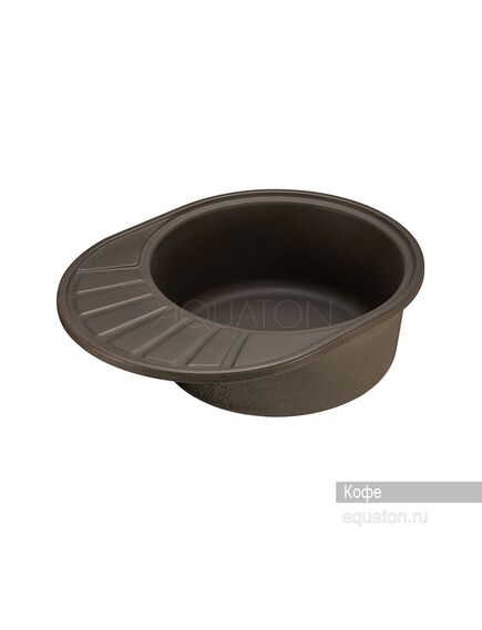 Купить Мойка для кухни из литого мрамора AQUATON Чезана круглая с крылом кофе 1A711232CS280 (1a711232cs280) по цене 7406 руб., в Санкт-Петебруге в интернет магазине 100-Систем, а также дургие товары AQUATON из раздела Накладные мойки и Кухонные мойки